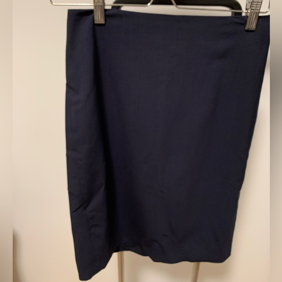 Navy theory wool pencil skirt - Picture 4 of 7